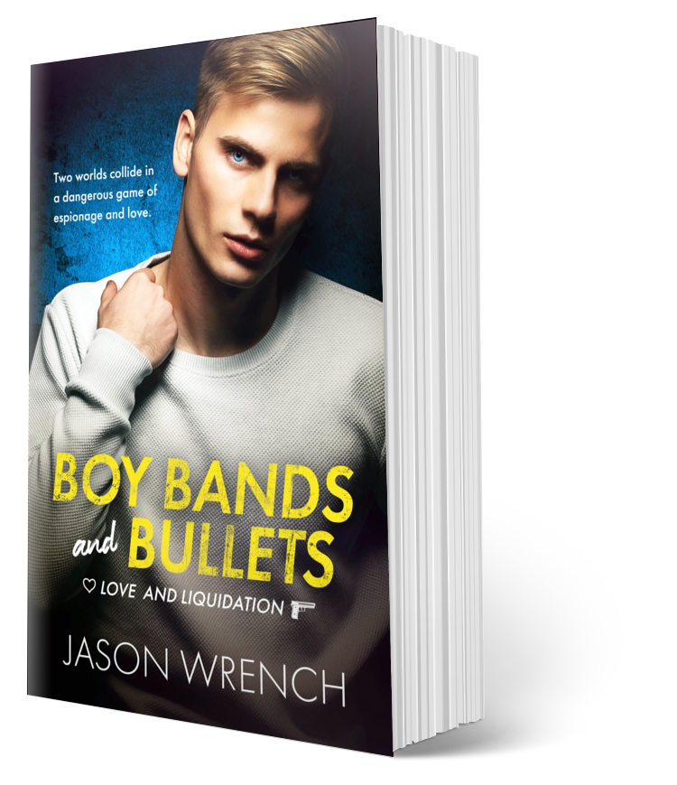 3D Mockup of Boy Bands and Bullets Cover Image